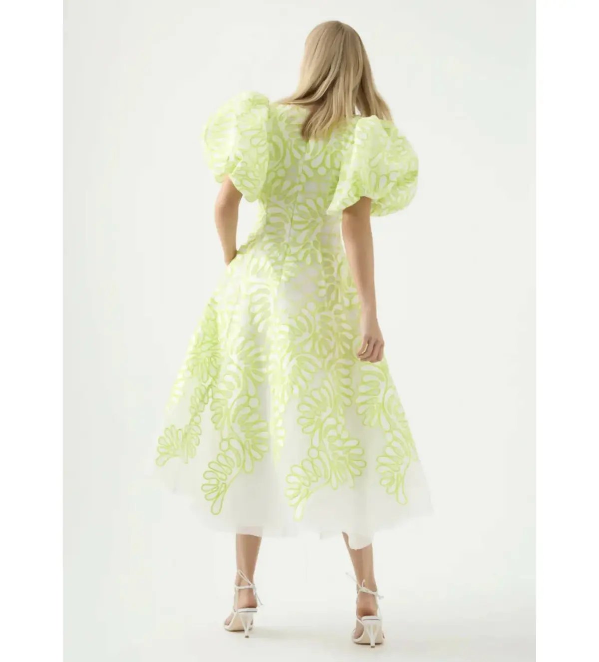 Aje Botanical Applique Midi Dress Print Size 8 photo 3