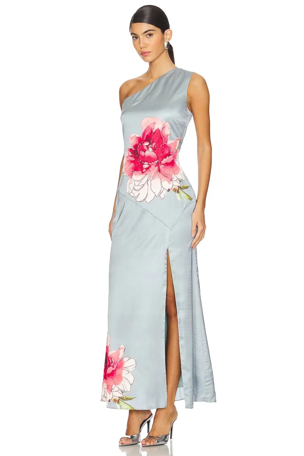 Elliatt Iliad One Shoulder Maxi Dress In Blue Size AU 10 photo 2