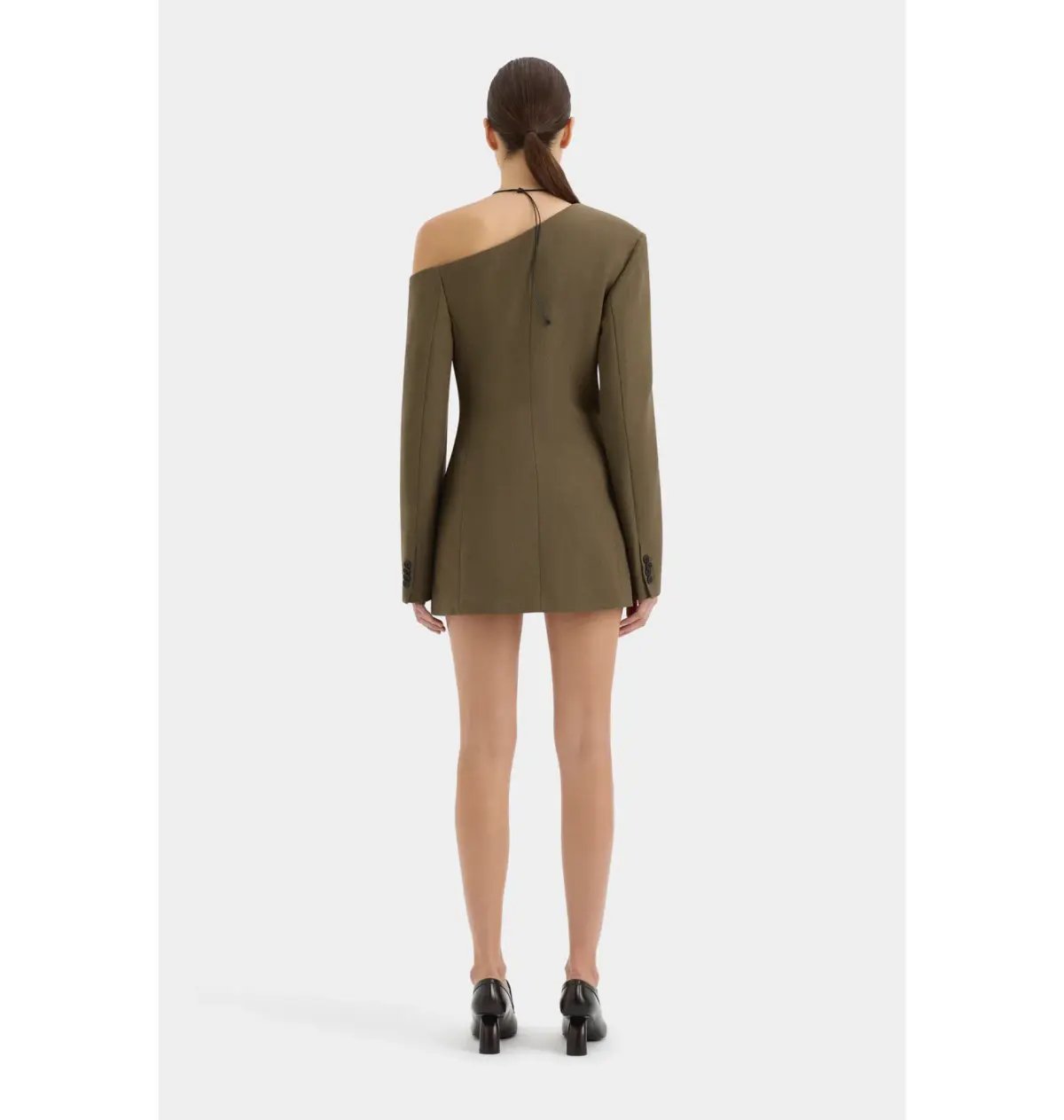 Sir the Label Sartoria Mini Dress in Chocolate Marle Size 0 AU 6 photo 4