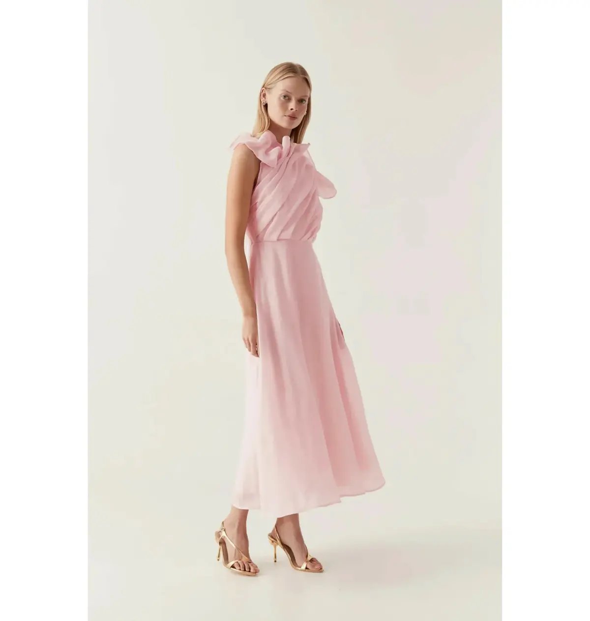 Aje Genesis Midi Dress Soft Pink Size AU 14 photo 3