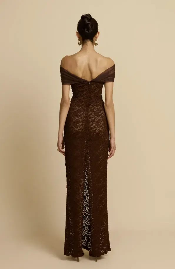 Arcina Ori Milana Dress in Chocolate Lace Size XL/AU14 photo 2