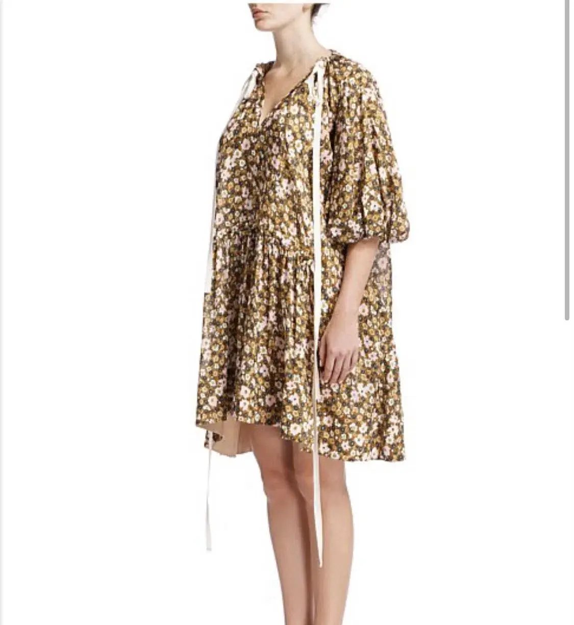 Lee Mathews Ariel Puff Sleeve Dress photo 3