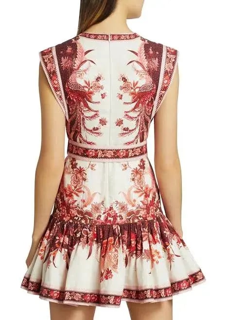 Zimmermann Wavelength Mini Dress Print Size 0/Au 6 photo 2