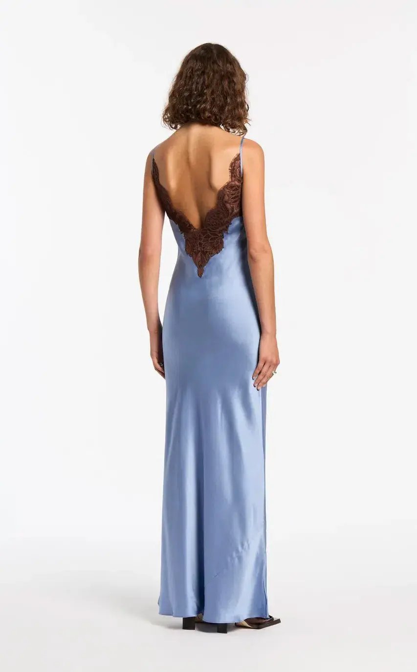Sir The Label Danseurs Lace Slip Dress In Bleue Size 0 / AU 6 photo 2