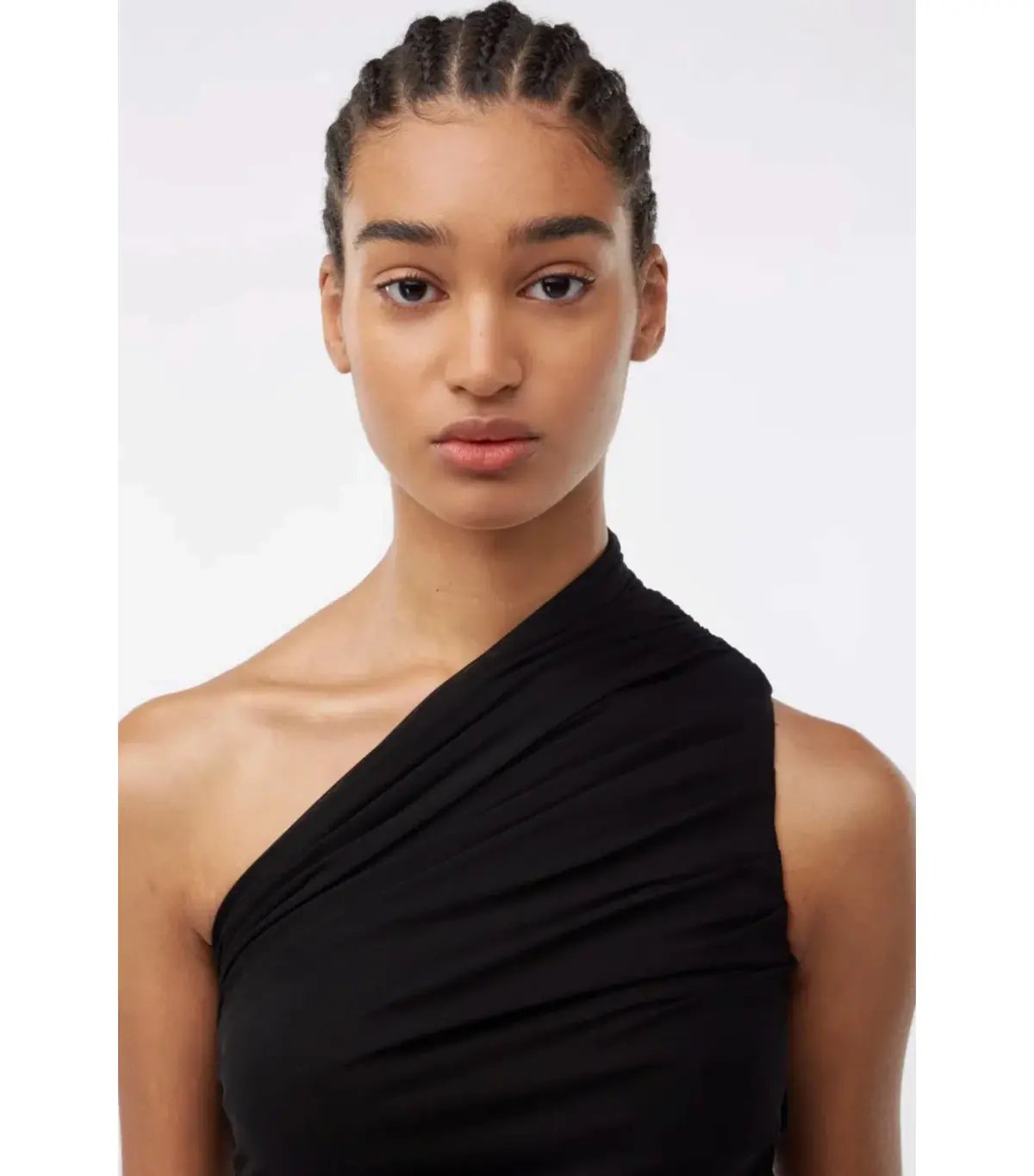 Gauge81 Ira One Shoulder Draped Jersey Dress Black Size AU 6 photo 2