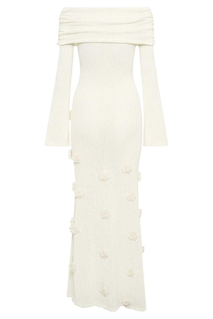 Meshki Kiki Off Shoulder Knit Rose Maxi Dress photo 3