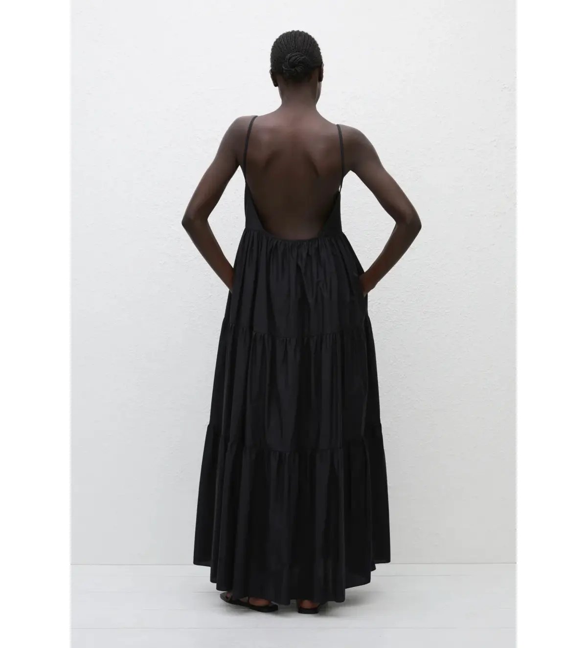 Matteau Tiered Low Back Sundress Black Size 2 / AU 8 photo 4