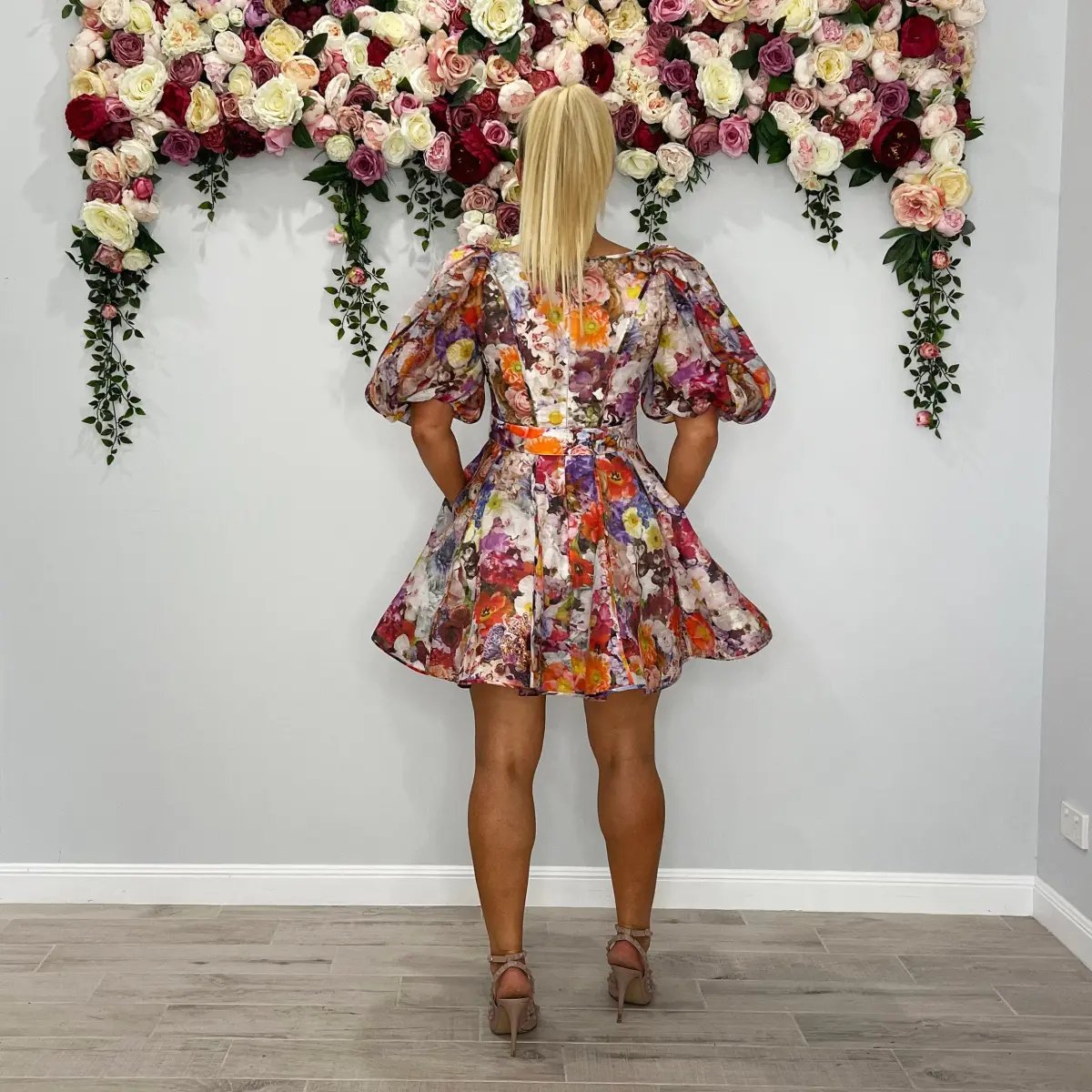 Zimmermann Prima Balloon Sleeve Floral Print Mini Dress  Print Size 8 photo 3