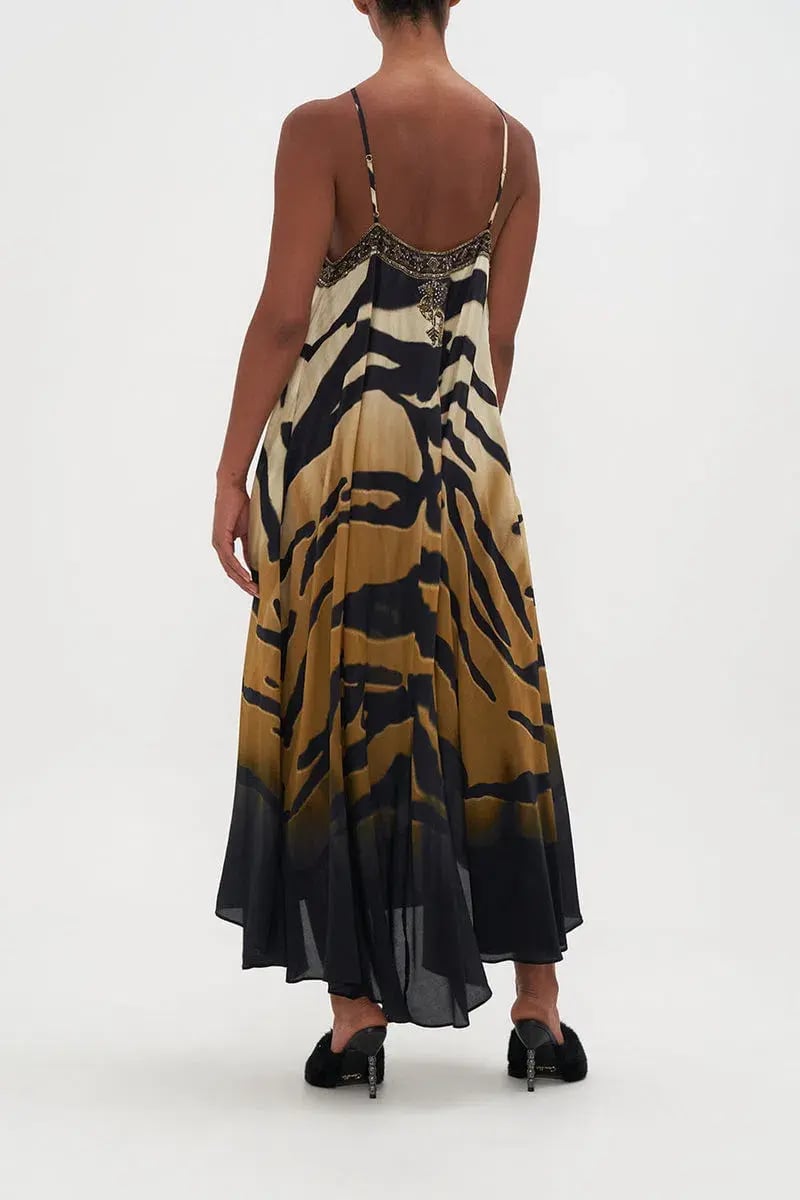 Camilla The Tame My Tiger Gather Neck Halter Maxi Dress Print Size AU 8 photo 2
