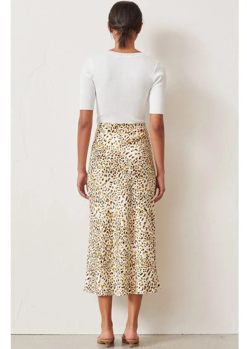 Bec & Bridge Catalonia Midi Skirt Leopard Print Size 10 photo 2