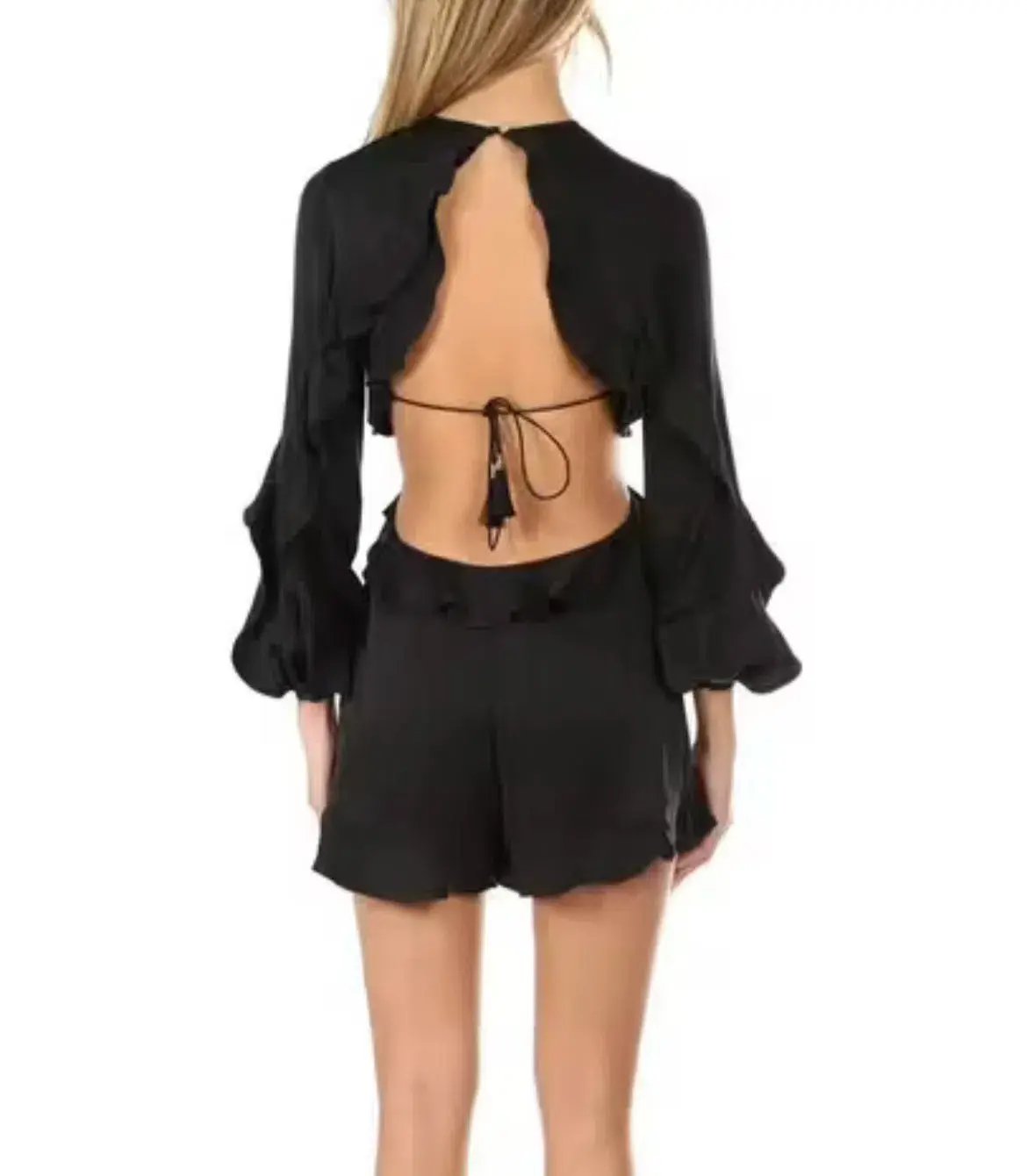 Zimmermann Winsome Flutter Playsuit Black Size 2 / AU photo 2