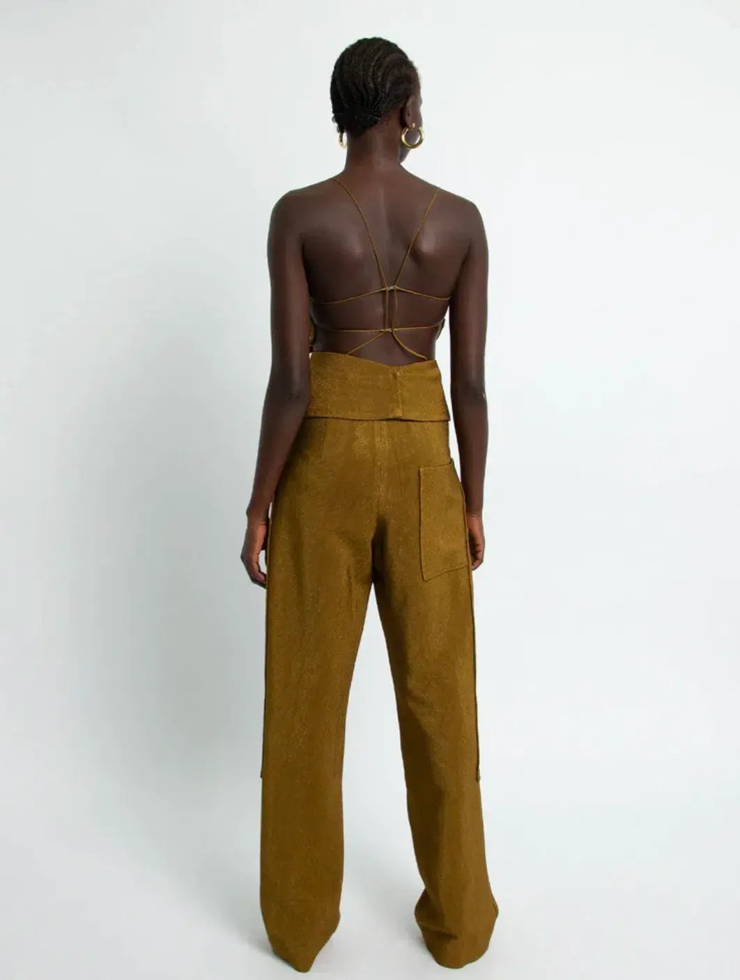 Christopher Esber Apron Wire Back Top Tobacco Brown Size 10 photo 4