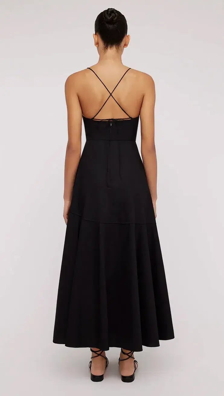 Scanlan Theodore Parachute Strappy Dress in Black Size AU 6 photo 3