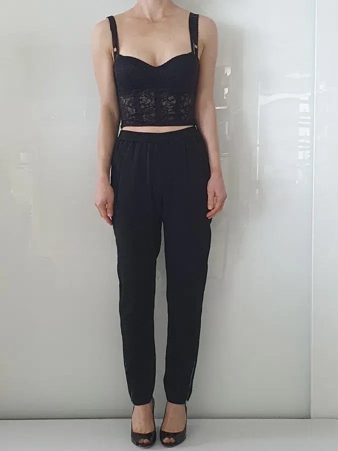 Dolce and Gabbana Lace Corset Bustier Black Size 6 photo 4