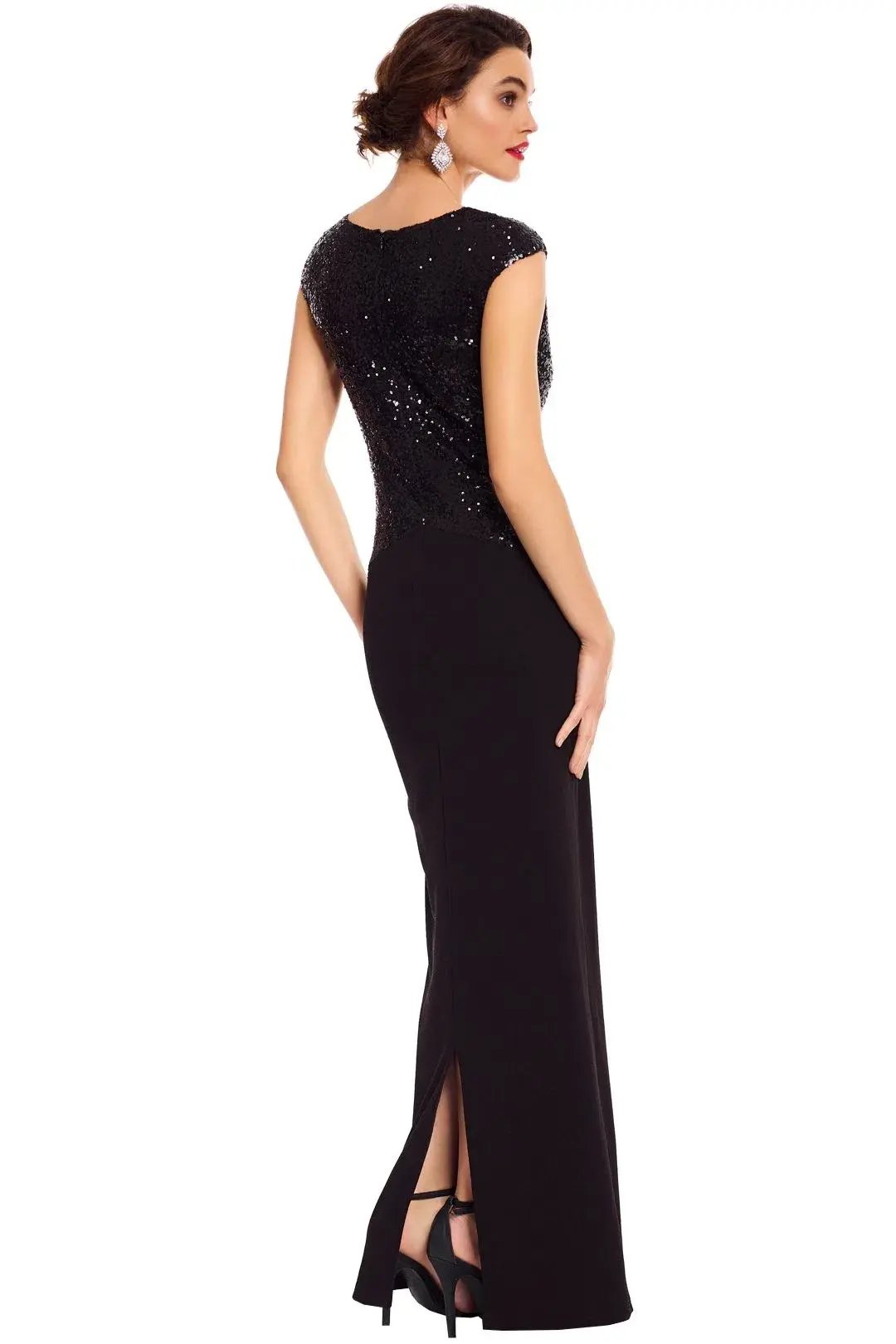 Elle Zeitoune Sequin Ruby Dress Black Size 12 photo 2