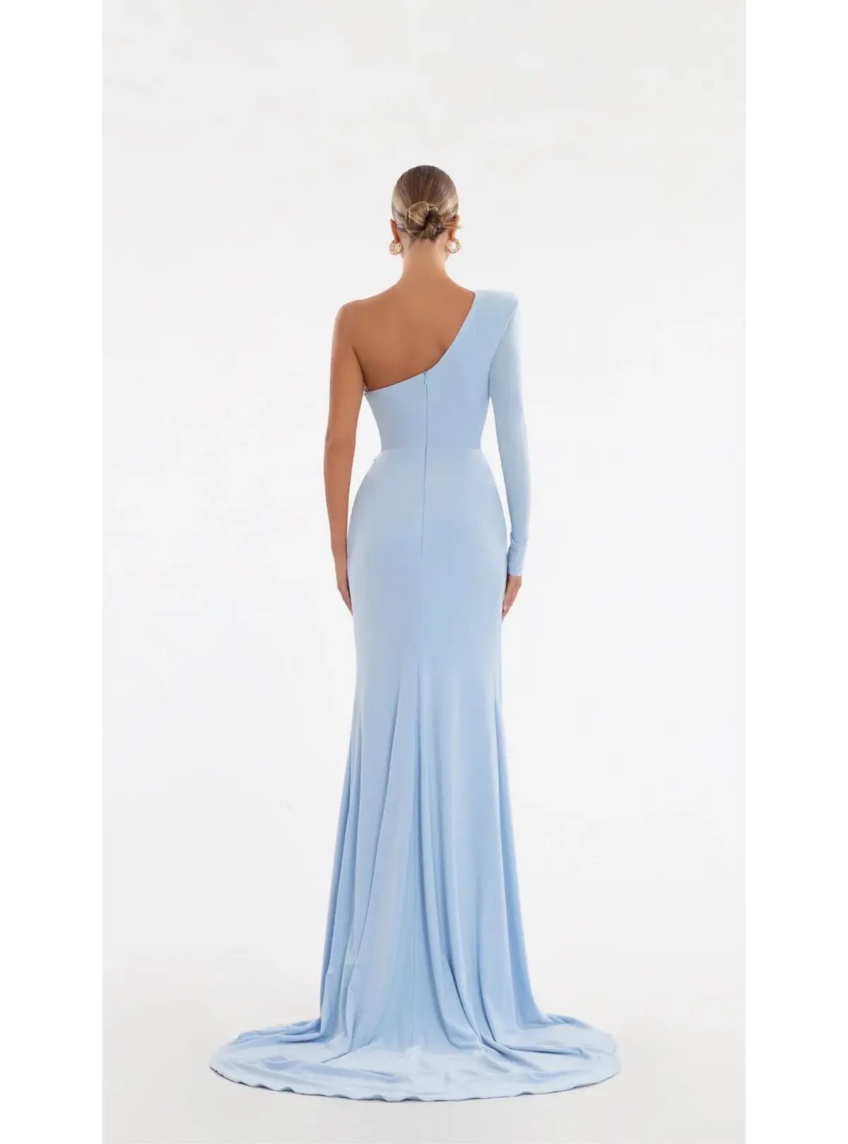 Albina Dyla Celeste Gown Baby Blue Size 8 photo 2