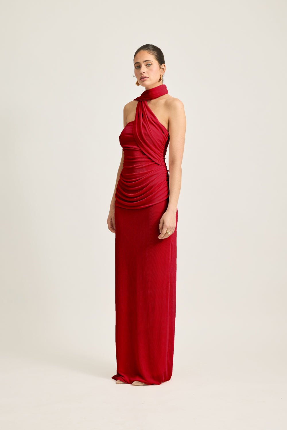 TOJHÀ IESHA DRESS - CHERRY RED photo 3