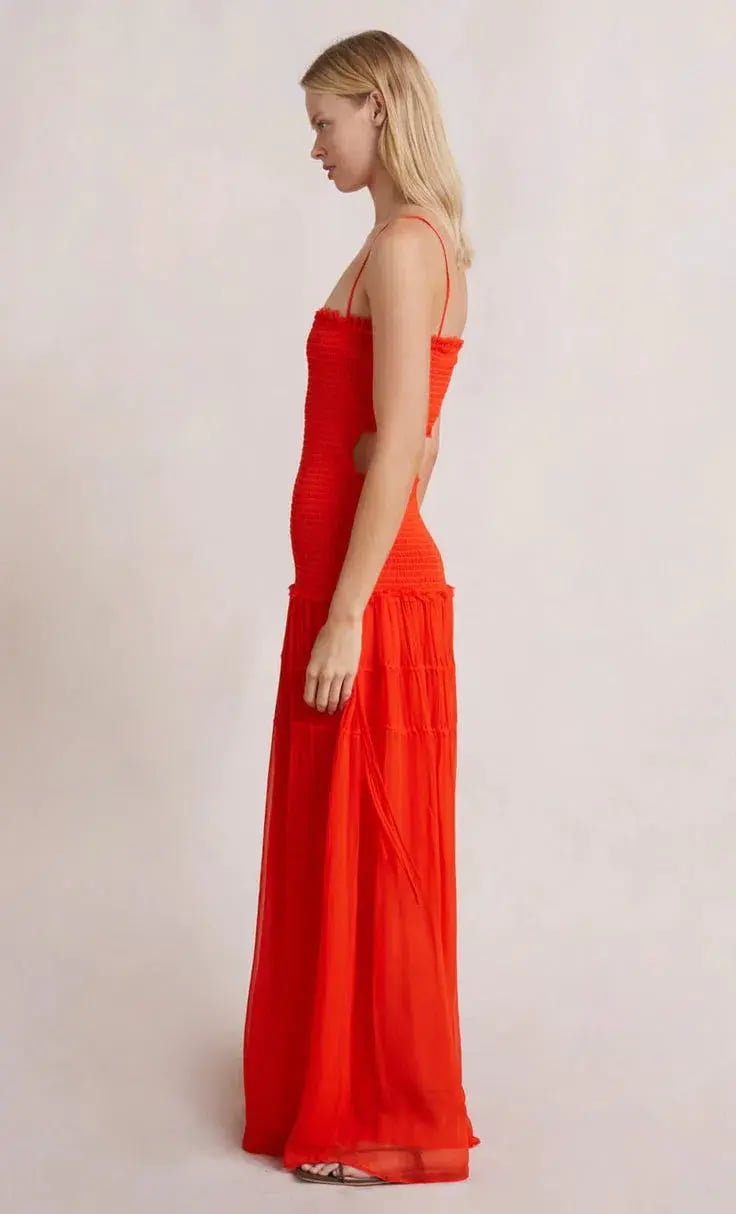 Bec & Bridge Charlotte Maxi Dress Red Size 10 photo 2