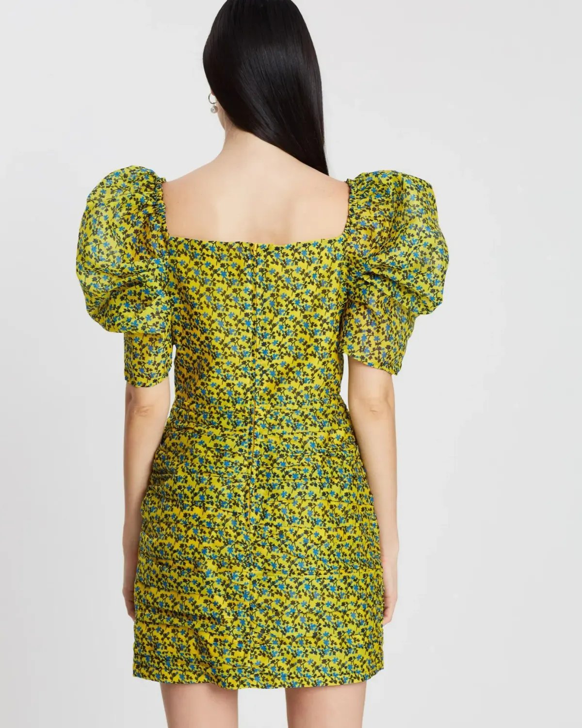 C/MEO Collective Come Along Mini Dress Yellow Print Size AU 10 photo 3
