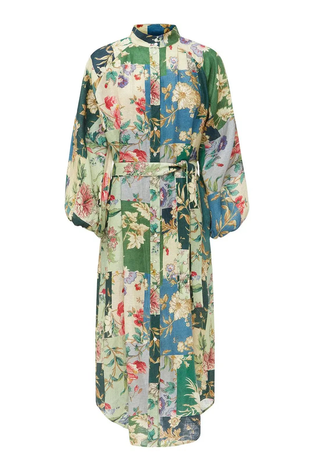 Alemais Loretta Patchwork Shirtdress Green Size 8 photo 3