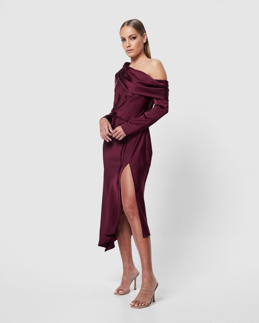 Mossman Two Souls Midi Dress Wine photo 2