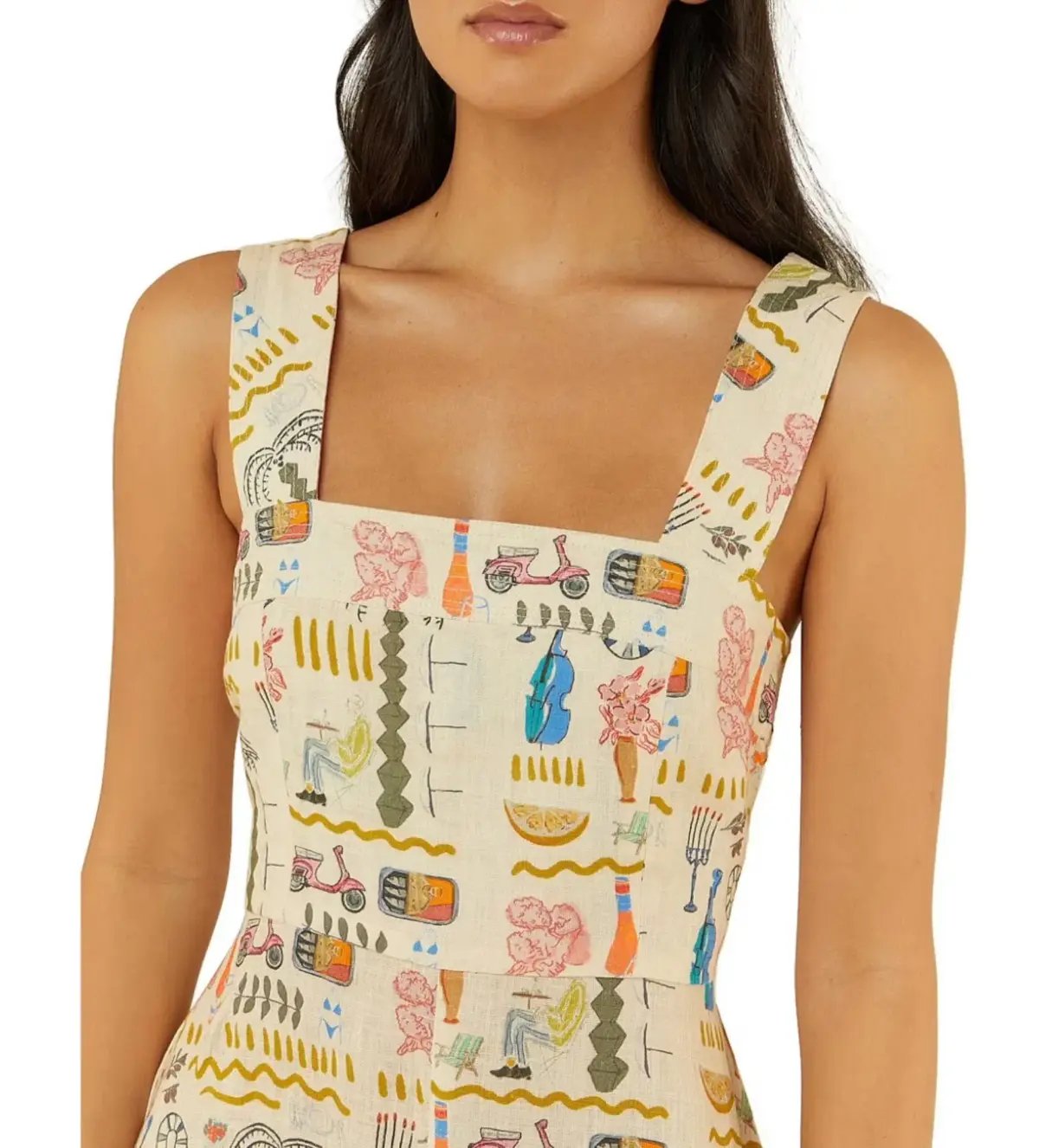 Palm Noosa Rosa Midi Dress in Verano Yellow Size AU 8 photo 2