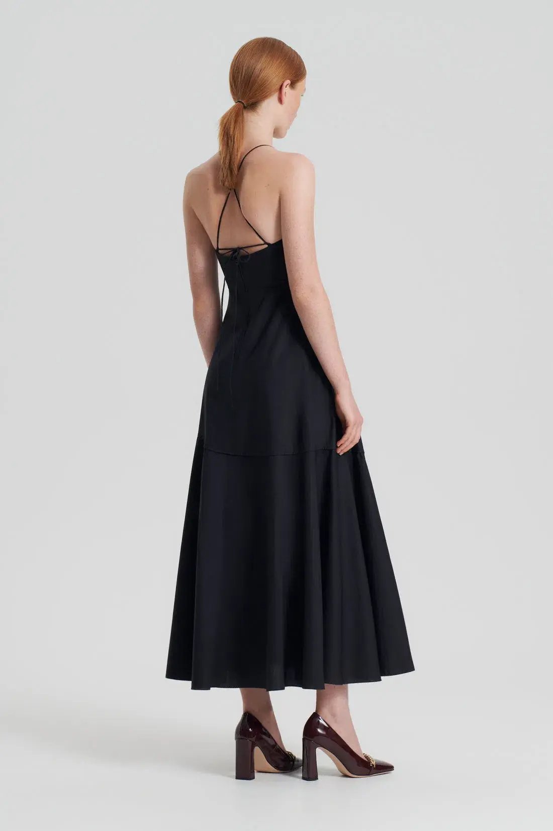 Scanlan Theodore Parachute Strappy Dress Black Size 6 photo 2