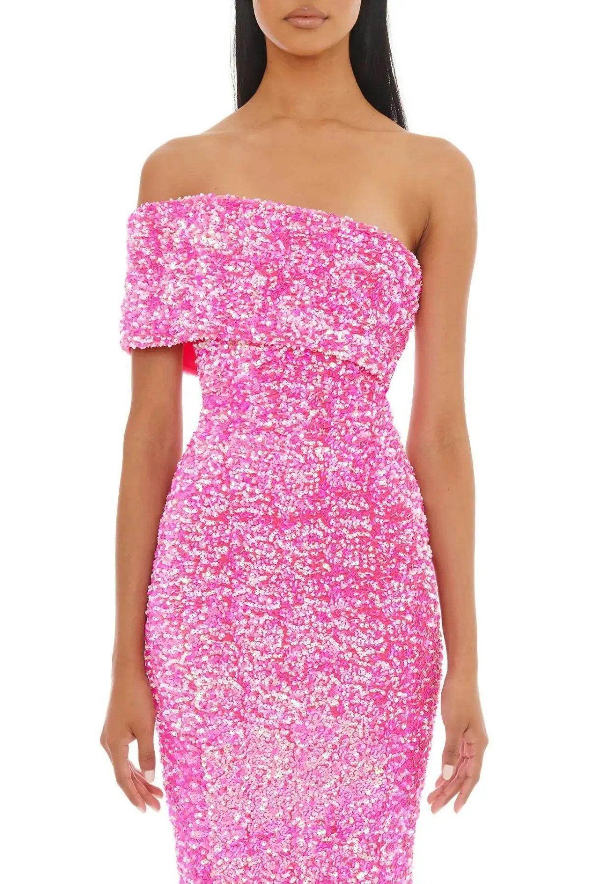 Eliya The Label Alyssa Sequin Midi Dress Pink Size S AU 8 photo 2