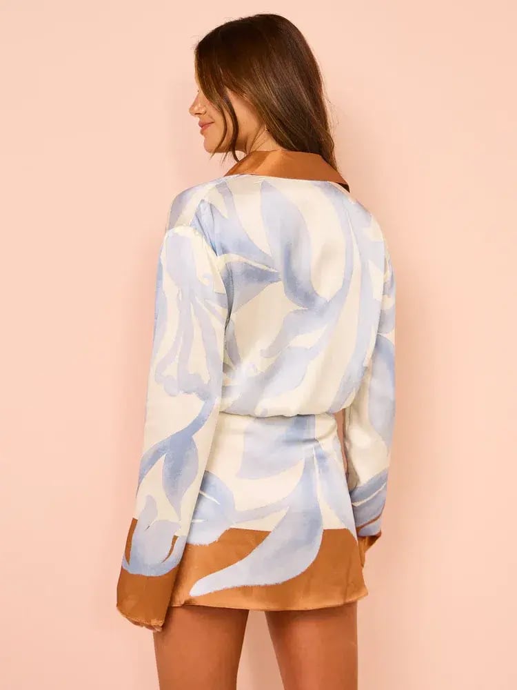 Sir Sorrento Shirt Mini Dress in Sciarpa Print Size 1 / AU 8 photo 3
