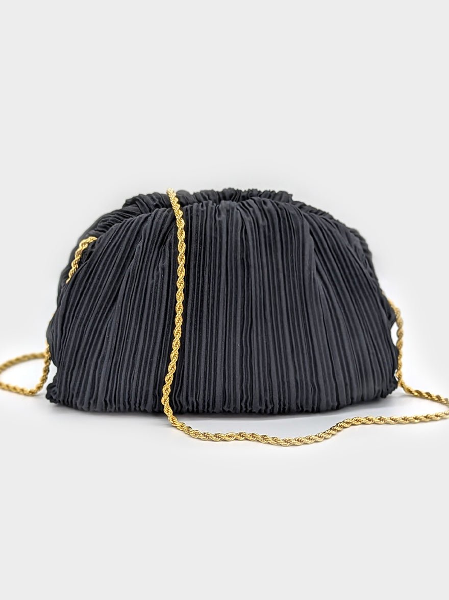 Loeffler Randall Bailey Black Pleated Dome Clutch photo 2