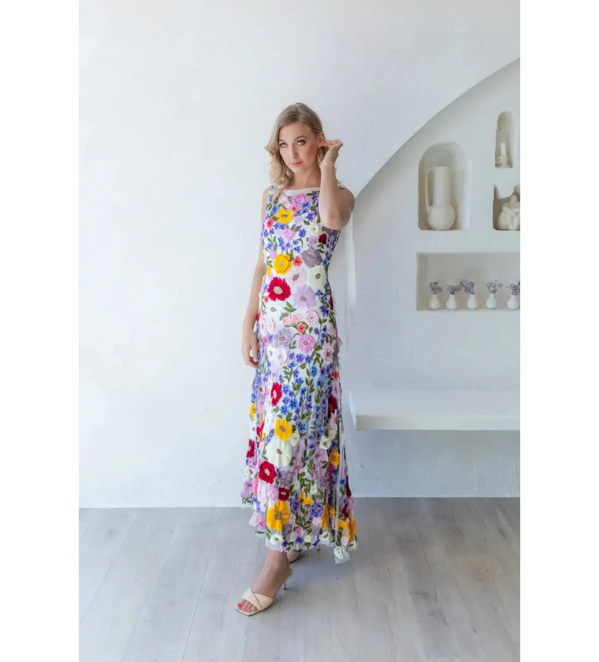 Rachel Gilbert Nya Gown in Floral Size AU 14 photo 2