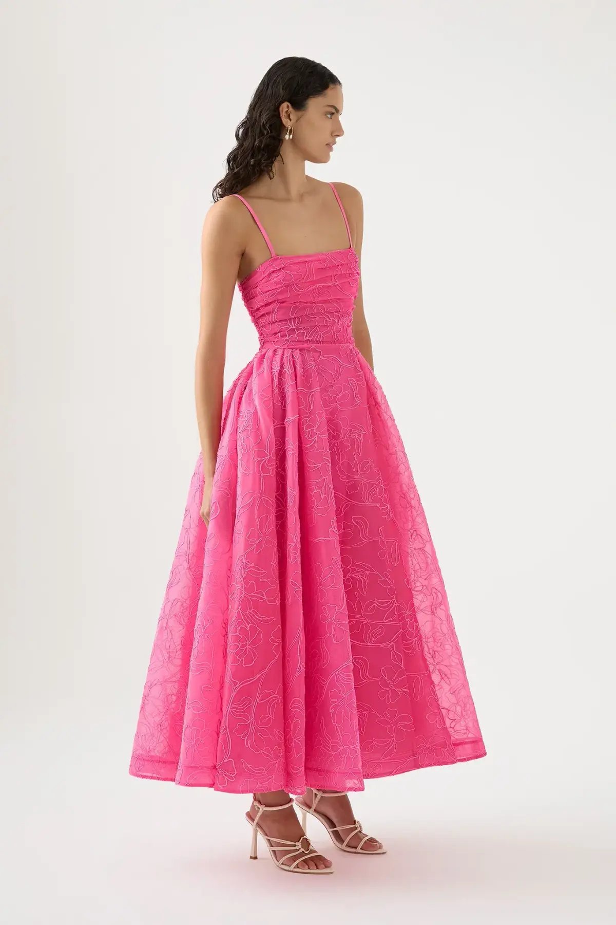 Aje Evangeline Cornelli Maxi Dress Protea Pink Size 14 photo 2