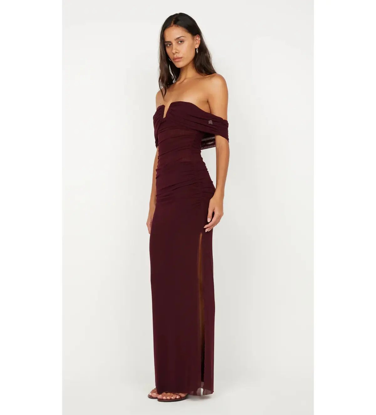 Bec and Bridge Poppy Gathered Maxi Dress in Plum Size S / AU 8 photo 3