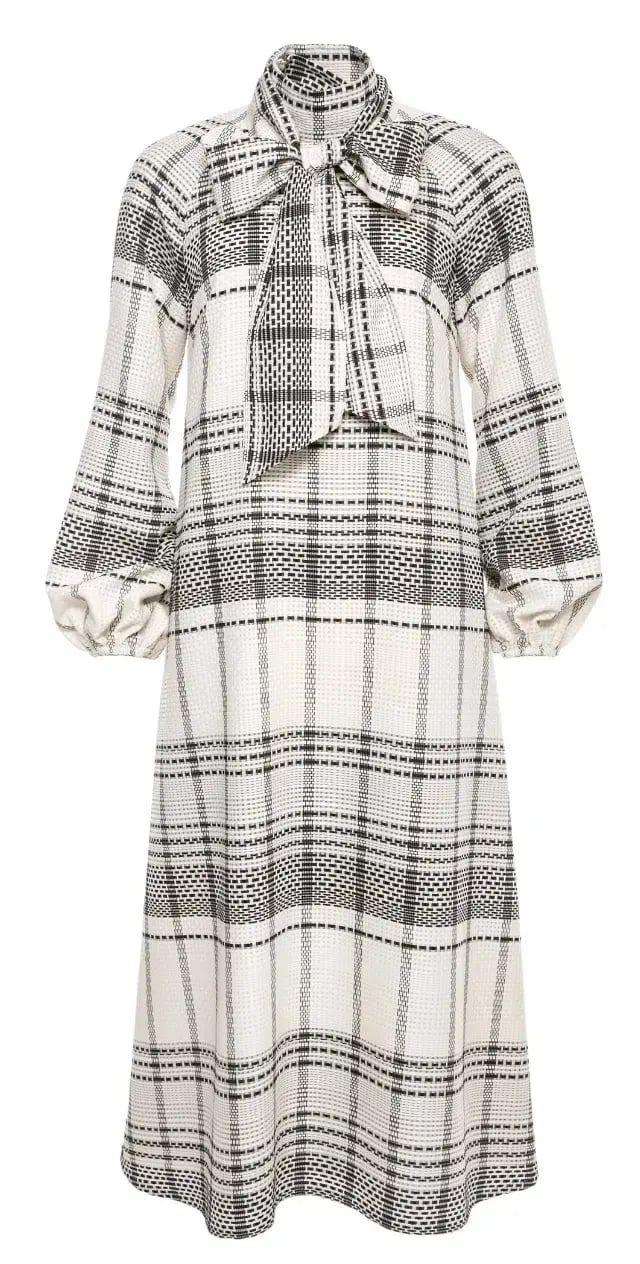 Lilli Jahilo Mary A-line Plaid Dress Woven White Size AU 6 photo 3