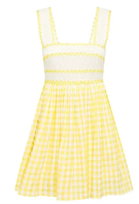 Alice Mccal Mango Wild Angels Mini Dress Yellow Size 12 photo 4