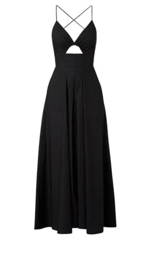 Scanlan Theodore Cotton Strappy Dress Dress NAVY Size 8 photo 3