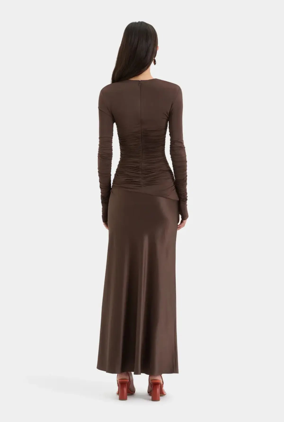 Sir the label Alessia Draped Gown chocolate size 8 photo 3