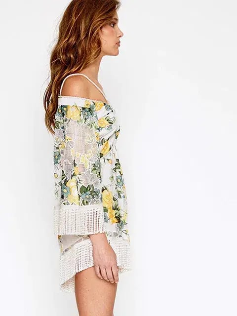 Alice McCall Le Fleur Playsuit Yellow Floral Size 6 photo 3