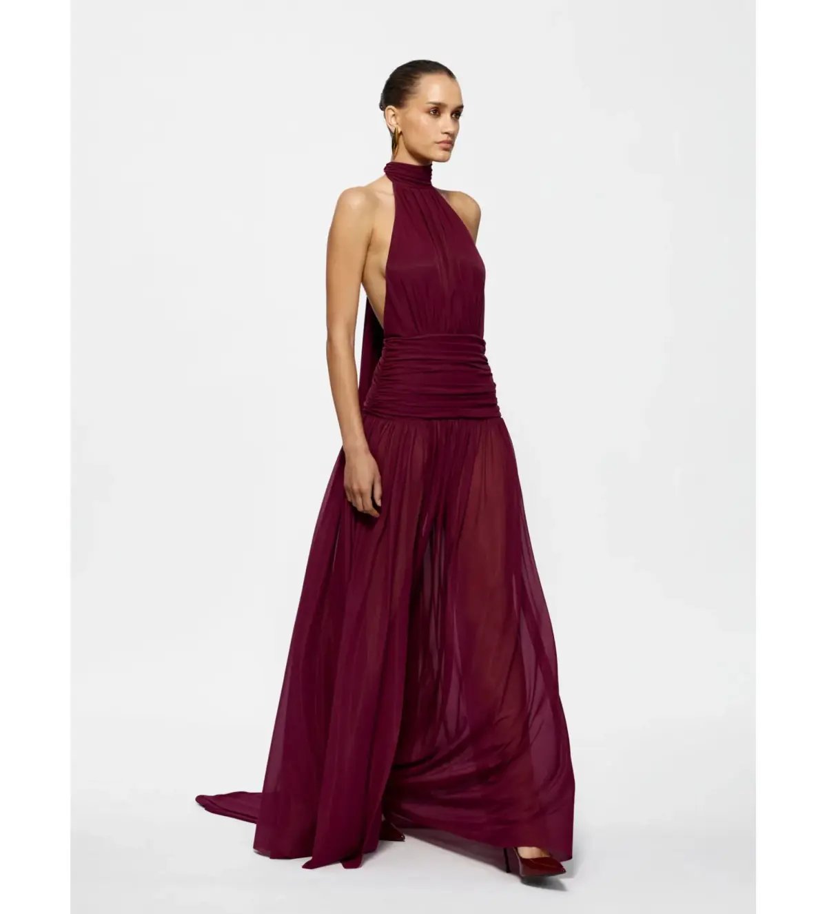 Effie Kats Verity Gown in Burgundy Size 10 photo 5