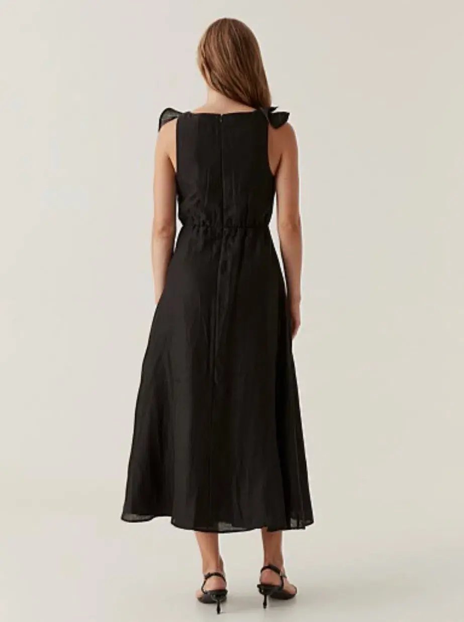 Aje Genesis Midi Black Dress Black Size AU 8 photo 4