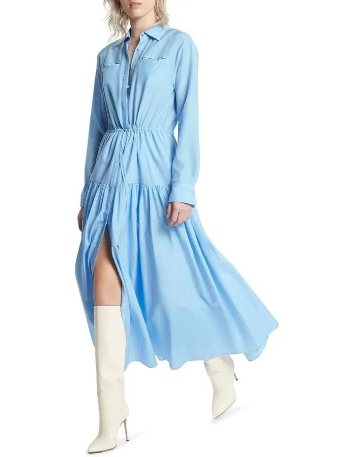 Sass & Bide The Weather Shirt Dress Sky Blue Size 14 photo 3