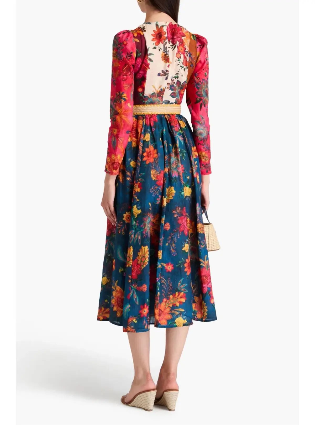 Zimmermann Ginger Long Sleeve Midi Dress in Spliced Size 2 / AU 12 photo 2