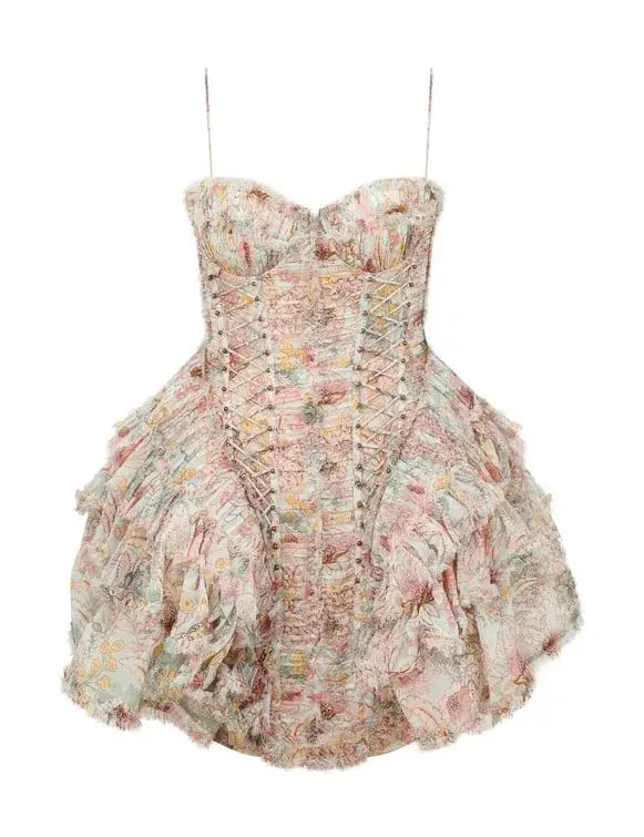 Zimmermann Rebellion Frayed Mini Dress Size 3 photo 2