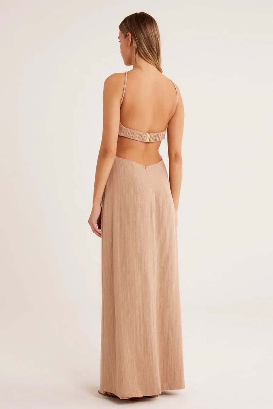 Rumer Playa Maxi Dress Nude Size 8 photo 3
