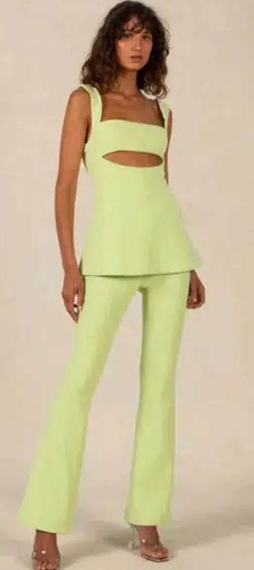 MISHA Costanza Jumpsuit Green Size 10 photo 3