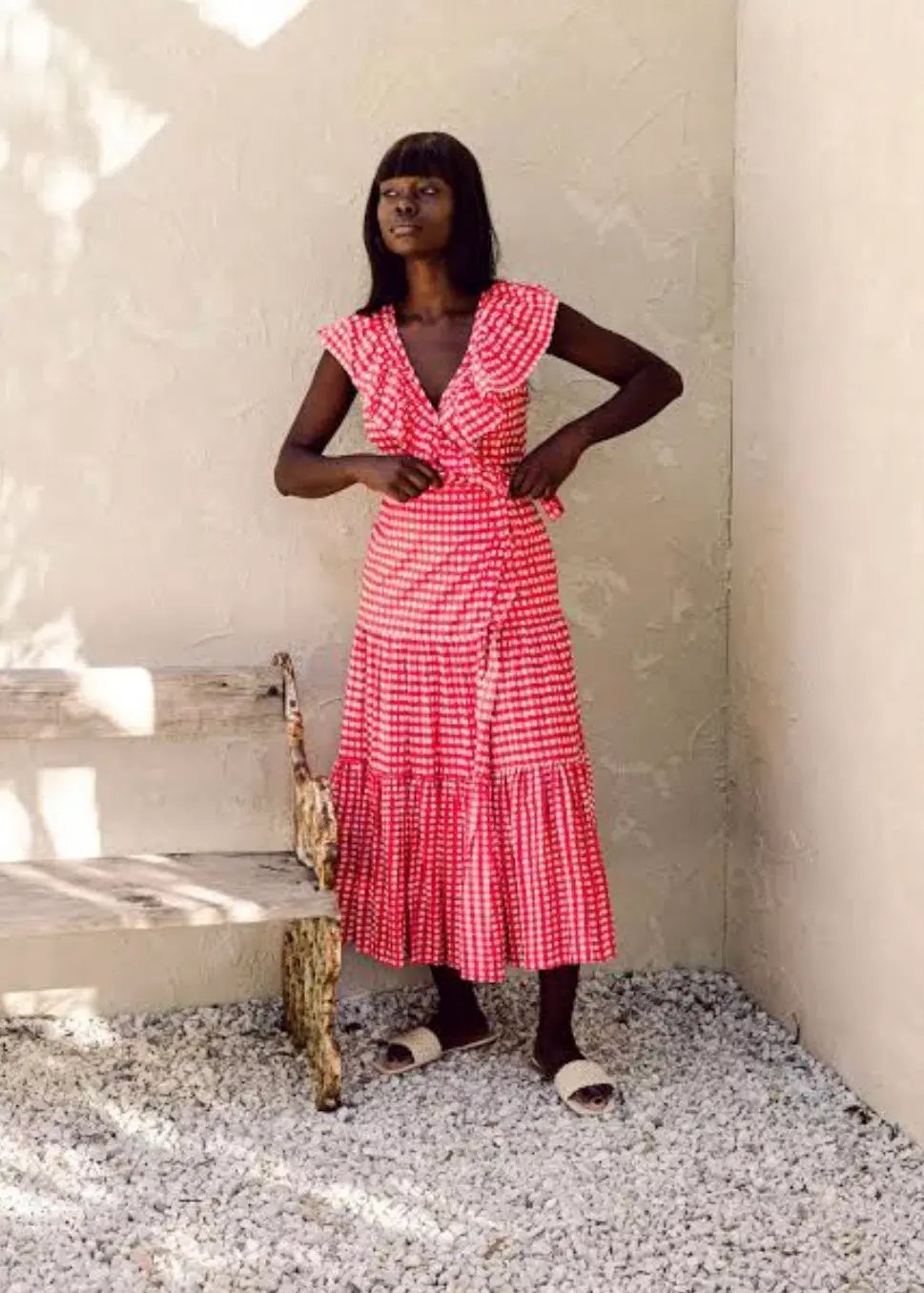 Bird and Kite Juni Wrap Dress Calypso Gingham Size XL / Au 14 photo 5