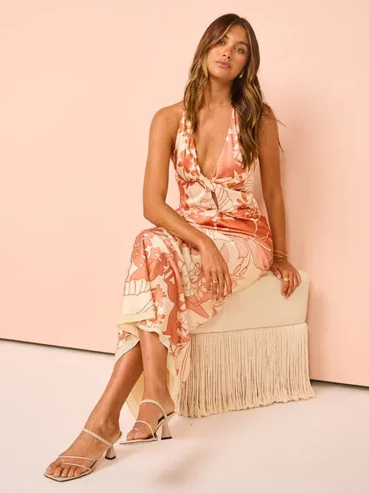 Sir The Label Como Twist Dress in Paradiso Print Size 3 / AU 12 photo 3