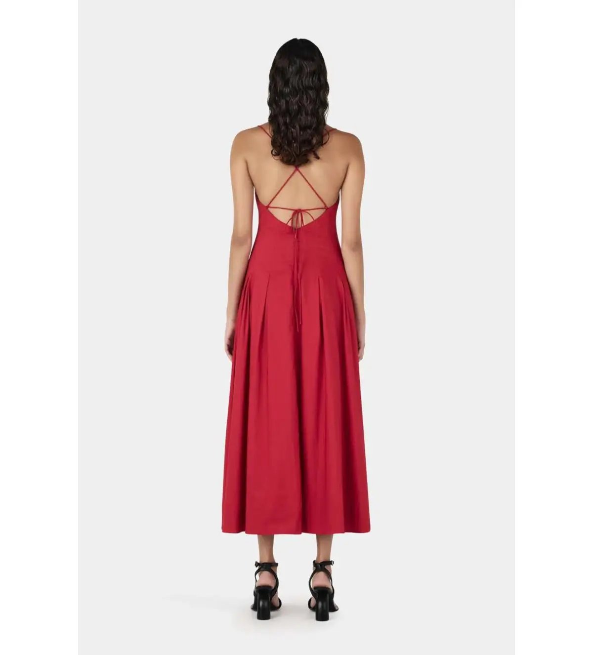 Hansen And Gretel  Carlotta Midi Dress Samba Red Size Au 10 photo 3