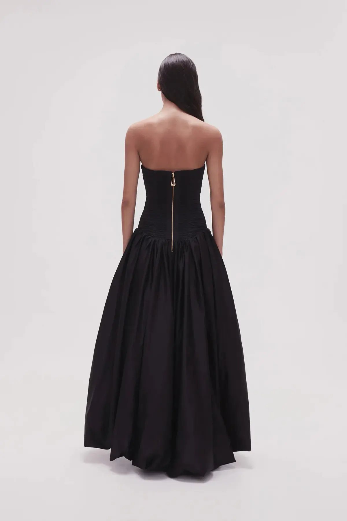 Aje Violette Bubble Hem Maxi Dress Black Size 8 photo 2