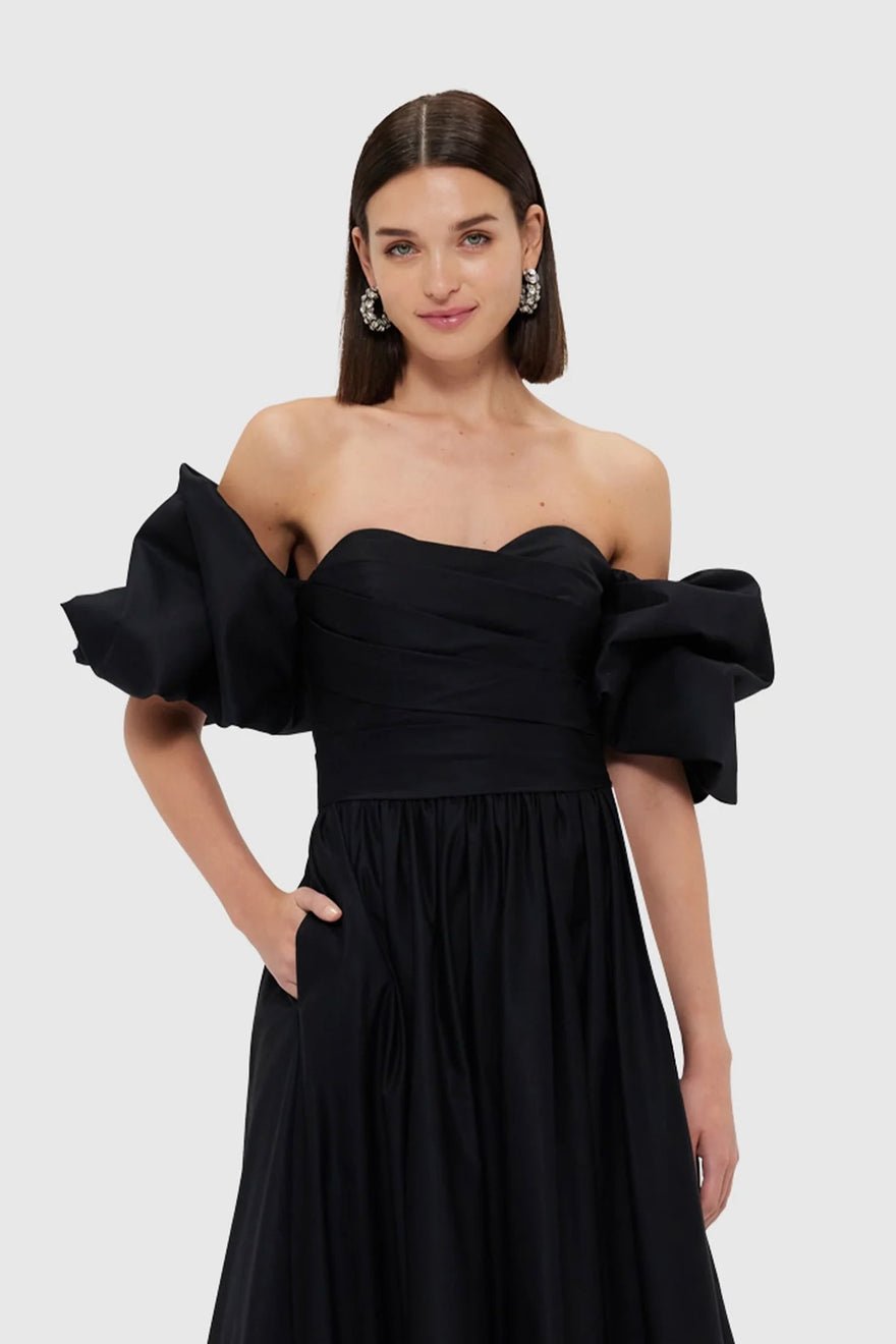 Leo Lin Miranda Rose Midi Dress - Ebony photo 2